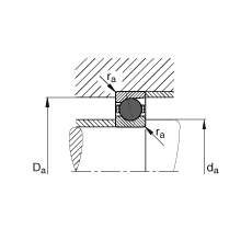 主轴轴承 HCB7036-E-T-P4S, 调节，成对或单元安装，接触角 α = 25°，陶瓷球，限制公差